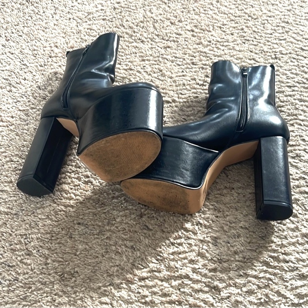 Black Platform Ankle Boots - Picture 3 of 5